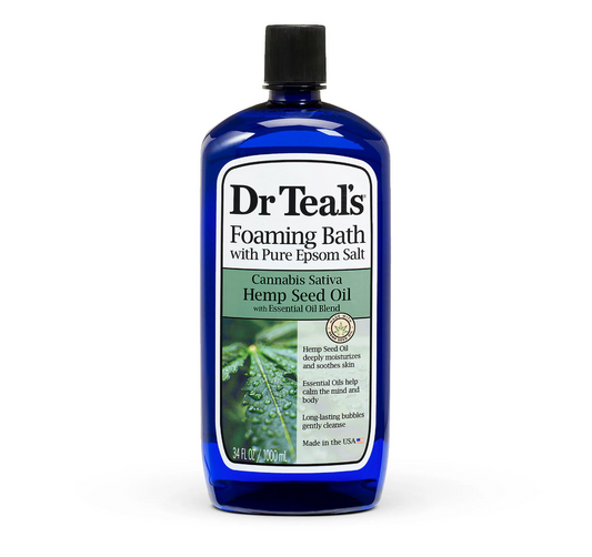 Dr Teal's Foaming Bubble Bath with Pure Epsom Salt and Hemp Seed Oil