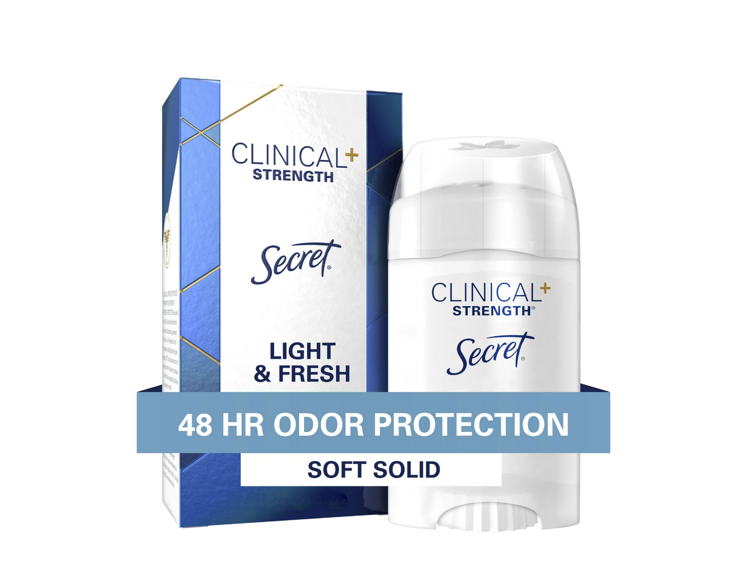 Secret Clinical Strength Soft Solid Antiperspirant and Deodorant, Light & Fresh