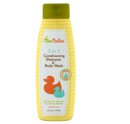 Olive Babies 3-IN-1 Conditioning Shampoo & Body Wash - 14 Oz