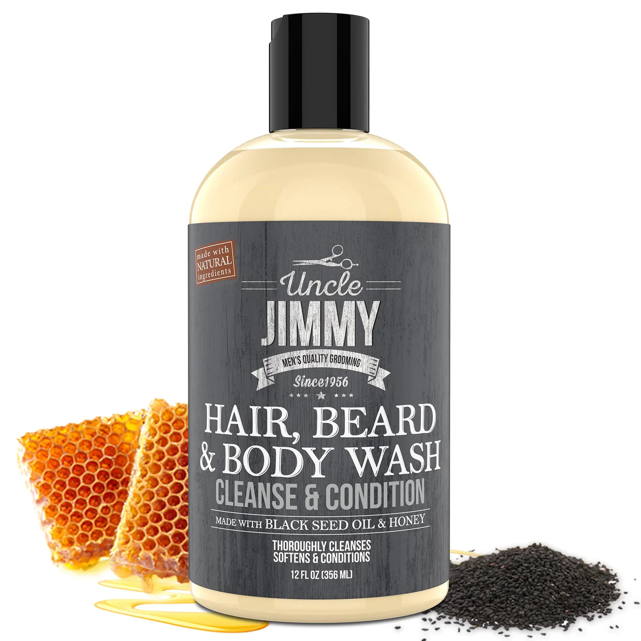 Uncle Jimmy Hair, Beard & Body Wash - 12oz