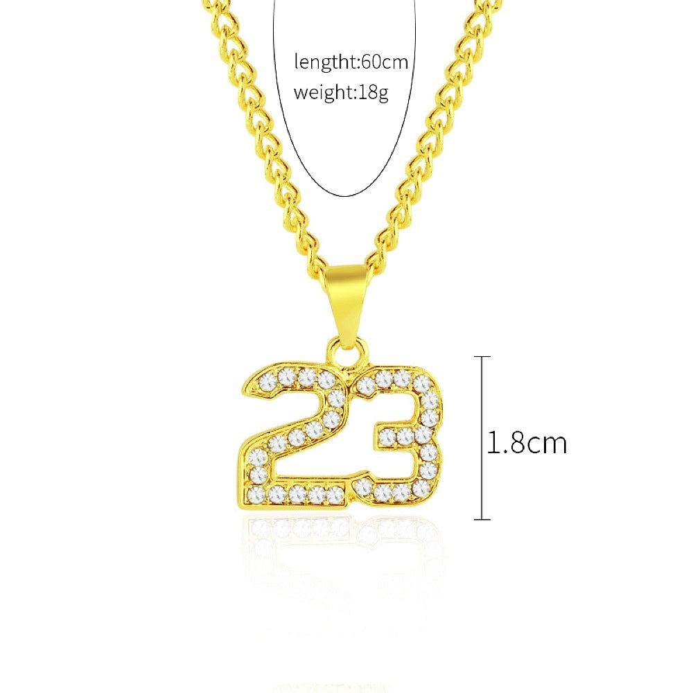 Hip Hop Pendant Chain Iced Blinged Out Gold Finish Necklace
