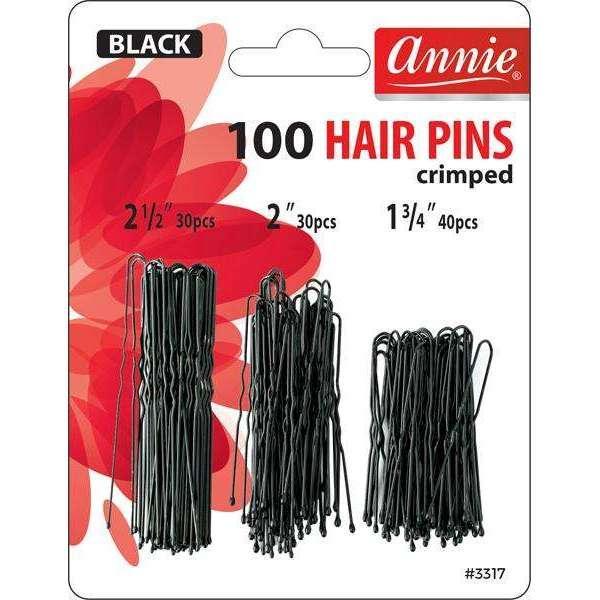 ANNIE 100PC HAIR PINS-Black