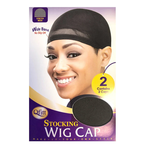 Qfitt Stocking Wig Cap - Black
